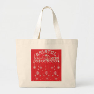 Grand Tote Bag SYMBOLE Bristol Slogan Rouge Noël