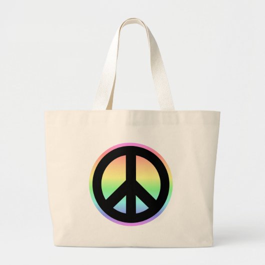 Grand Tote Bag SYMBOLE DE PÂTE arc-en-ciel (Devant)