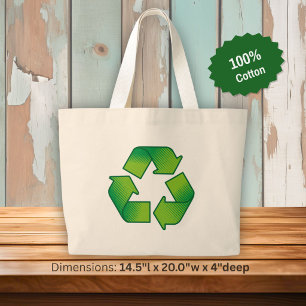 Grand Tote Bag Symbole de recyclage