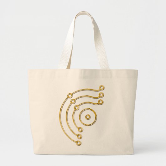 Grand Tote Bag Symbole RUNA / OR (Devant)
