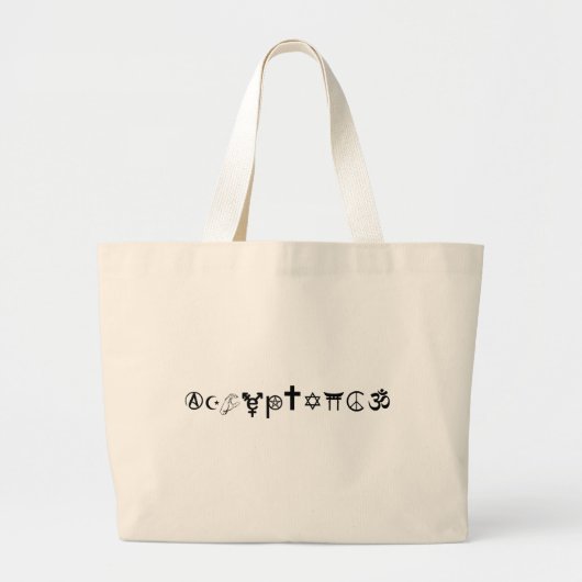 Grand Tote Bag Symboles d'acceptation (Devant)