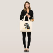 Grand Tote Bag T-Rex Gamer It’s My Turn Design (Devant (modèle))
