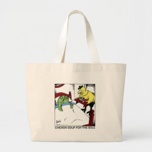 Grand Tote Bag T-shirts Cadeaux Poisson Drôle/ Poulet pour une Âm