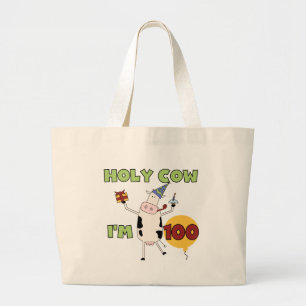 Grand Tote Bag T-shirts et cadeaux d'anniversaire de vache sainte
