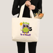 Grand Tote Bag T-shirts et cadeaux de 5 ans de Hoot Owl (Devant (produit))