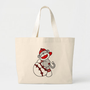 Grand Tote Bag T-shirts et cadeaux de base-ball de singe de