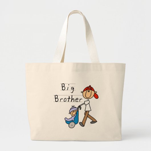 Grand Tote Bag T-shirts et cadeaux de frère de chariot (Devant)