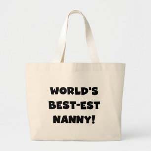 Grand Tote Bag T-shirts et cadeaux de la meilleure nounou du mond