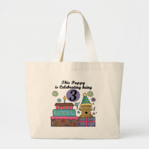 Grand Tote Bag T-shirts et cadeaux de marionnettes 3e anniversair