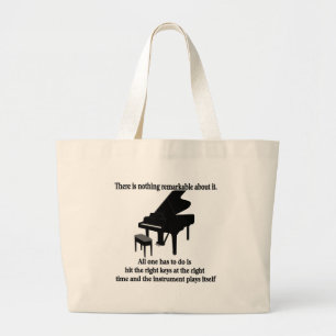 Grand Tote Bag T-shirts et cadeaux de musicien de pianiste