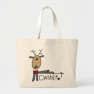 Grand Tote Bag T-shirts et cadeaux de Noël de Dasher Reindeer