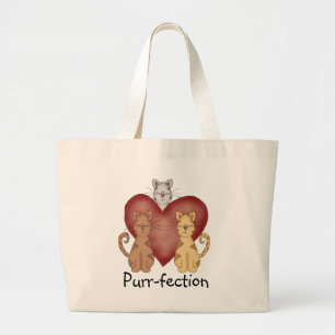 Grand Tote Bag T-shirts et cadeaux de Ronronnement-fection de cha