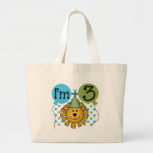 Grand Tote Bag T-shirts et cadeaux Lion 3e anniversaire (Devant)