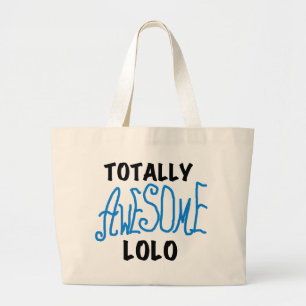 Grand Tote Bag T-shirts et cadeaux Lolo bleu absolument géniaux
