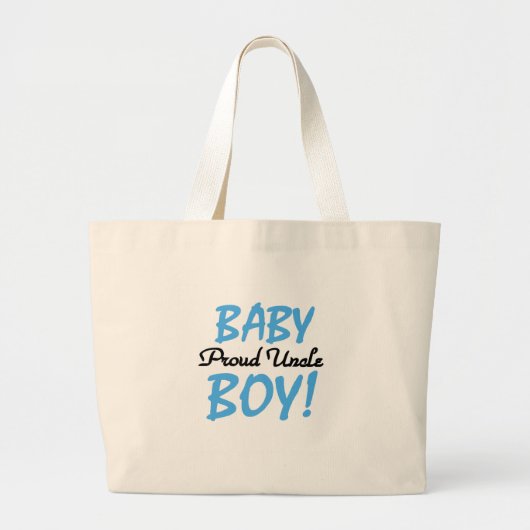 Grand Tote Bag T-shirts et cadeaux pour bébé Oncle Fiers (Devant)