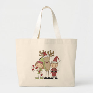Grand Tote Bag T-shirts et cadeaux Reindeer et Elves