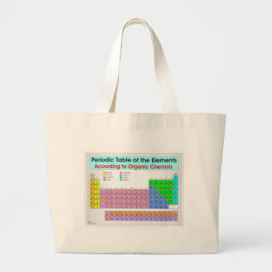 Grand Tote Bag Table périodique pour les chimistes organiques