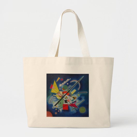 Grand Tote Bag Tableau bleu de Kandinsky (Devant)