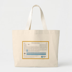 Grand Tote Bag Tableau périodique d'IUPAC nouveau