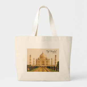 Grand Tote Bag Taj Mahal Agra Inde Aquarelle Voyage