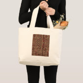 Grand Tote Bag Tan rouge noir Abstrait (Devant (produit))