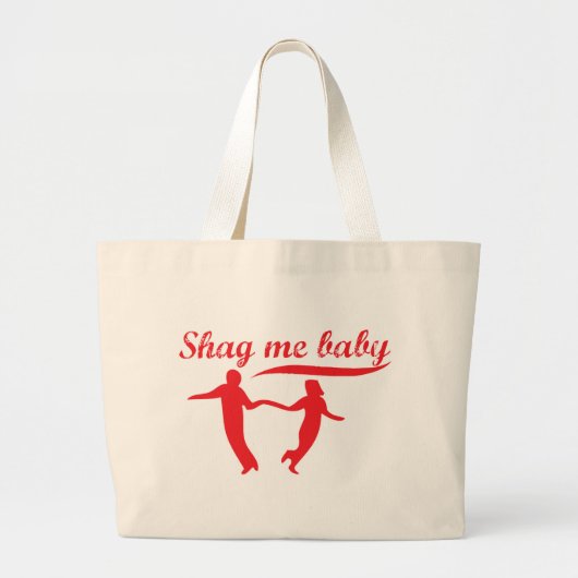 Grand Tote Bag Tapis à longs poils je bébé (Devant)