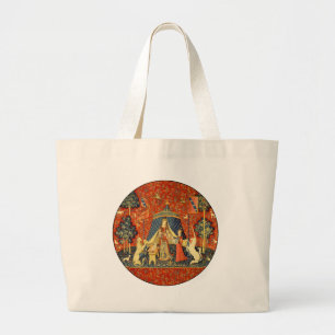 Grand Tote Bag Tapisseries Unicorne Lady Legend Médiéval