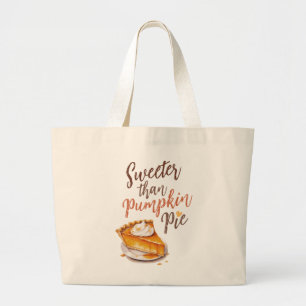 Grand Tote Bag Tarte plus douce que Citrouille - Tarte Citrouille