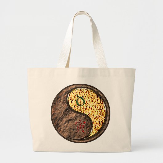Grand Tote Bag Taureau & Tigre de Feu (Devant)