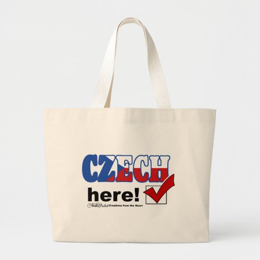Grand Tote Bag Tchèque ici (léger) (Devant)