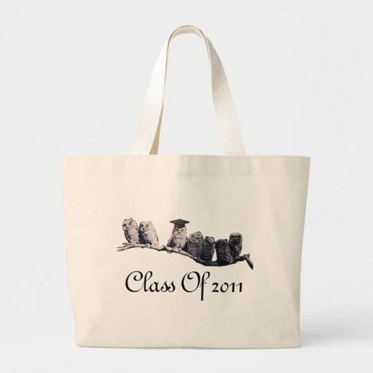 GRAND TOTE BAG TEACHER OWL / GRADUATION PARTY (Devant)