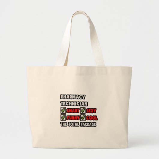 Grand Tote Bag Technicien en pharmacie ... Le package total (Devant)