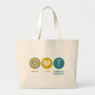 Grand Tote Bag Technologie chirurgicale d'amour de paix