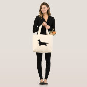 Grand Tote Bag Teckel bas (Devant (modèle))