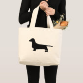 Grand Tote Bag Teckel bas (Devant (produit))