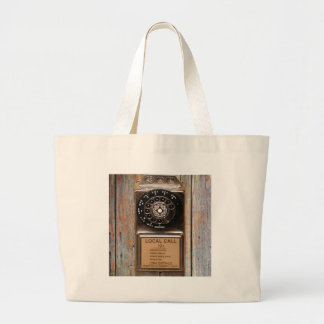 Grand Tote Bag Téléphone antique rotatif payant rude