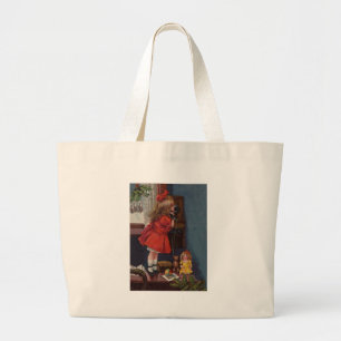 Grand Tote Bag Téléphone de Noël