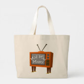 Grand Tote Bag Télévision de la console rétro oreilles Rabbit (Dos)
