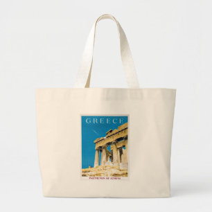 Grand Tote Bag Temple du Parthénon de la Grèce Vintage voyage Ath