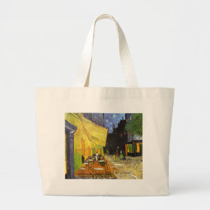 Grand Tote Bag Terrasse du café la nuit de Van Gogh