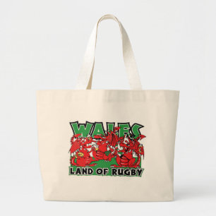 Grand Tote Bag Terre du Pays de Galles de rugby