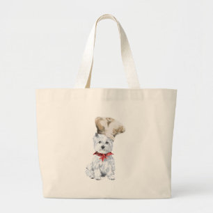 Grand Tote Bag Terrier Blanc de West Highland Chef
