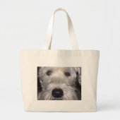Grand Tote Bag Terrier blond comme les blés doucement enduit (Devant)