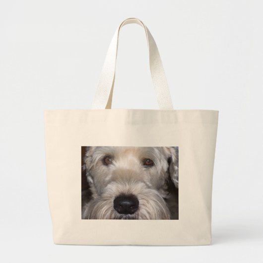 Grand Tote Bag Terrier blond comme les blés doucement enduit (Devant)