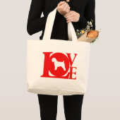 Grand Tote Bag Terrier blond comme les blés doucement enduit (Devant (produit))
