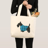 Grand Tote Bag Térrier Écossais en Pull (Devant (produit))