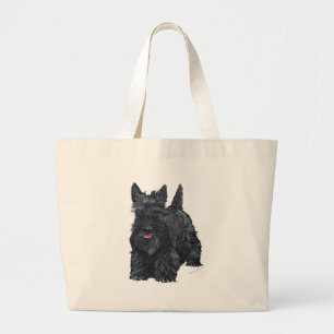 Grand Tote Bag Terrier Écossais joueur