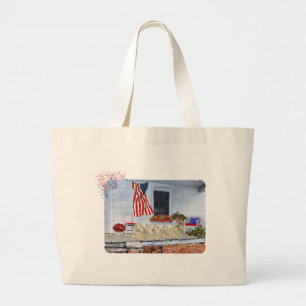 Grand Tote Bag Terriers écossais Wheaten patriotiques
