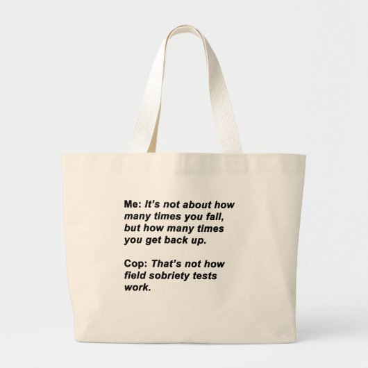 Grand Tote Bag Test de la sobriété (Devant)