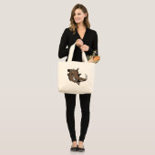Grand Tote Bag Tête de Warthog (Devant (modèle))
